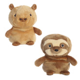 Reversible Eco Capybara plush to a Sloth Plush, an eco-friendly toy that transforms for sustainable fun.